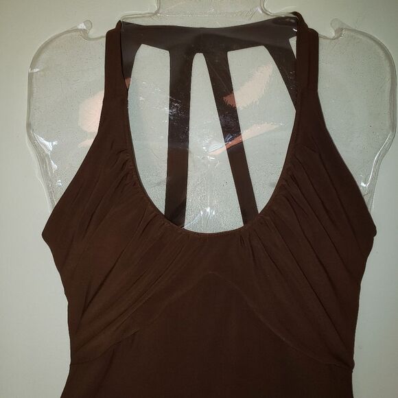 Vintage NWT Charlotte Russe Brown Halter Dress S | Y2K Party Clubwear Retro - Picture 6 of 8